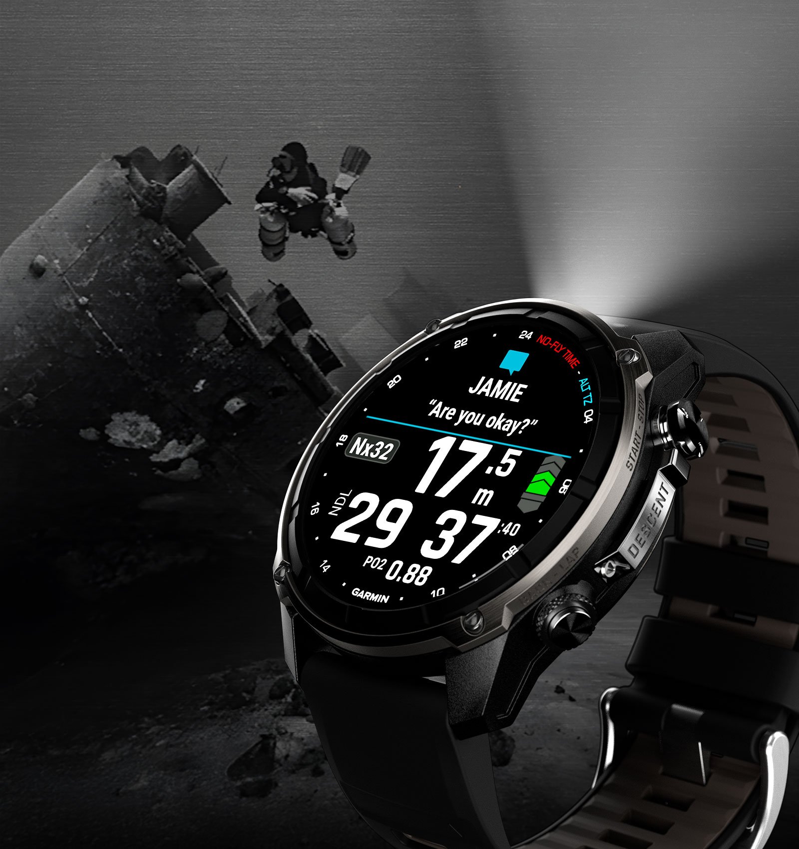 Descent Mk3i - Dive Computer GPS Watch - Titanium Silver