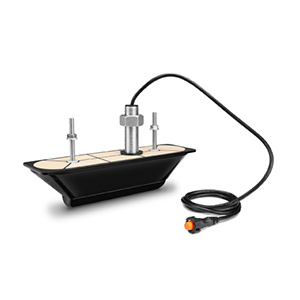Garmin GT30-TH - Stainless Steel Thru-hull ClearVü/SideVü 500W (CHIRP 455/800 kHz) Scanning Transducer with Temp, for Hull Deadri