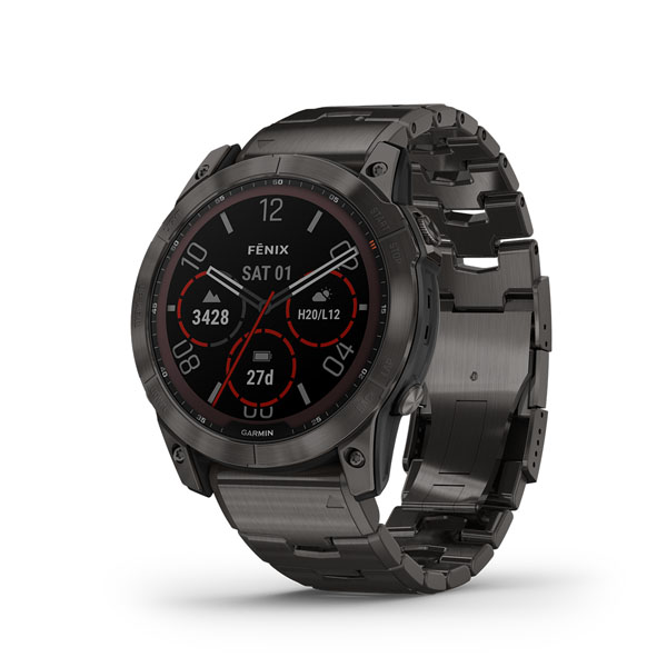 Garmin Fenix 7X Sapphire Solar Grey DLC Titanium / Black Band